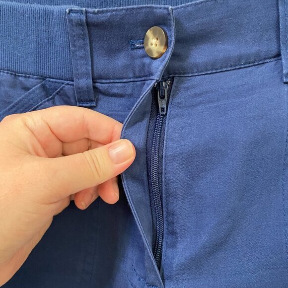 J Jill Linen Blend Roll Cuff Pants in Royal Blue Size Small - Picture 5 of 10